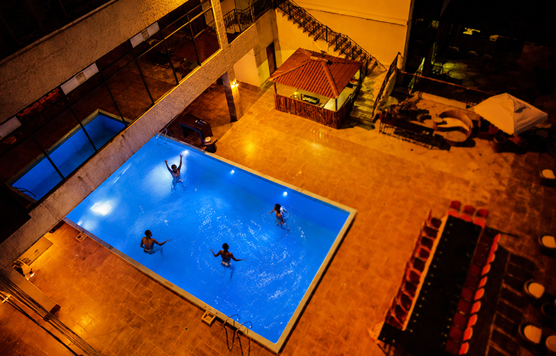 seashells swimming pool